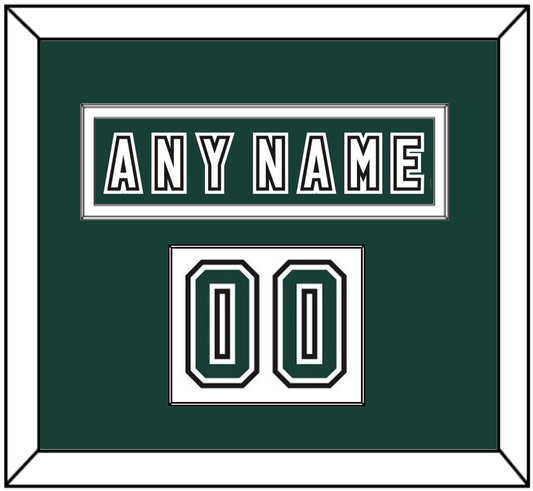 Michigan State Hockey Nameplate & Number (Shoulder) - Alternate Road Green (2006-2007) - Essential Tier 1