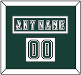 Michigan State Hockey Nameplate & Number (Shoulder) - Alternate Road Green (2006-2007) - Single Mat 1