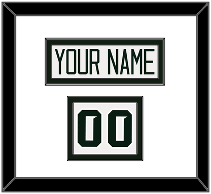 Michigan State Hockey Nameplate & Number (Shoulder) - Home White - Signature Tier 1