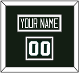 Michigan State Hockey Nameplate & Number (Shoulder) - Road Green - Double Mat 1