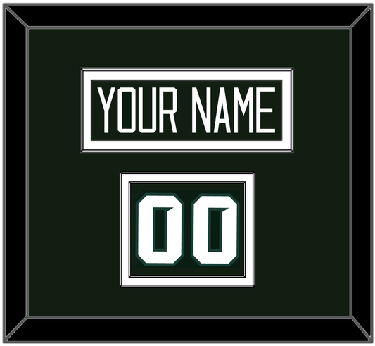 Michigan State Hockey Nameplate & Number (Shoulder) - Road Green - Signature Tier 1