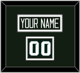 Michigan State Hockey Nameplate & Number (Shoulder) - Road Green - Double Mat 1