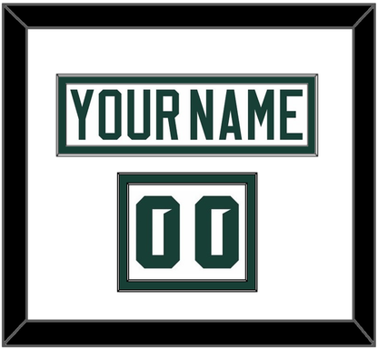 Michigan State Hockey Nameplate & Number (Shoulder) - Home White (2017-2019) - Signature Tier 1