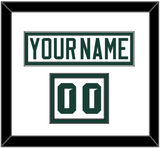 Michigan State Hockey Nameplate & Number (Shoulder) - Home White (2017-2019) - Double Mat 1