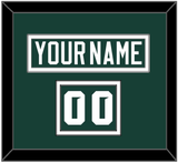 Michigan State Hockey Nameplate & Number (Shoulder) - Road Green (2017-2019) - Double Mat 1
