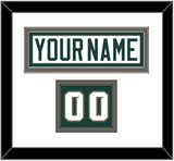Michigan State Hockey Nameplate & Number (Shoulder) - Home White (2006-2007) - Double Mat 1