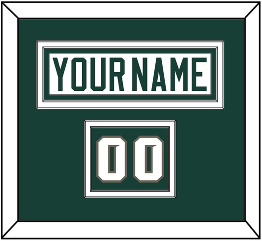 Michigan State Hockey Nameplate & Number (Shoulder) - Home White (2006-2007) - Signature Tier 2