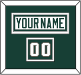 Michigan State Hockey Nameplate & Number (Shoulder) - Home White (2006-2007) - Double Mat 2