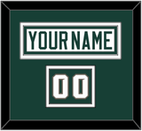 Michigan State Hockey Nameplate & Number (Shoulder) - Home White (2006-2007) - Double Mat 2