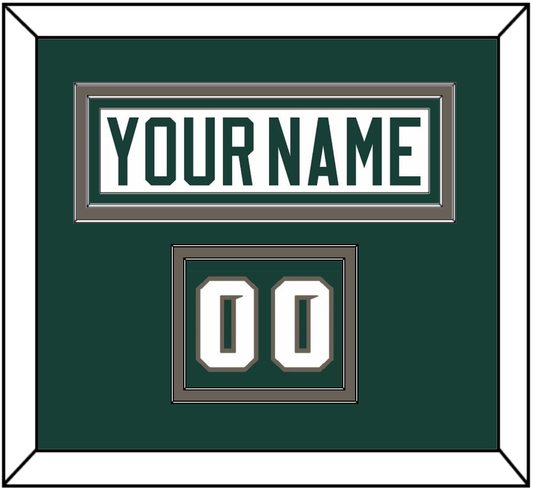 Michigan State Hockey Nameplate & Number (Shoulder) - Home White (2006-2007) - Signature Tier 3