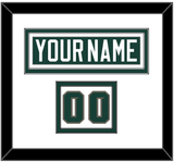 Michigan State Hockey Nameplate & Number (Shoulder) - Road Green (2006-2007) - Double Mat 1