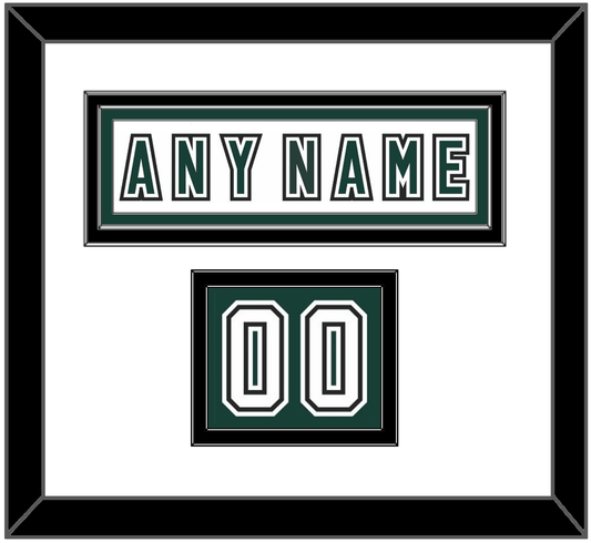 Michigan State Hockey Nameplate & Number (Shoulder) - Alternate Home White (2006-2007) - Signature Tier 1