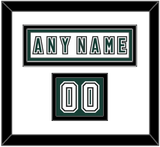 Michigan State Hockey Nameplate & Number (Shoulder) - Alternate Home White (2006-2007) - Double Mat 1