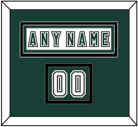 Michigan State Hockey Nameplate & Number (Shoulder) - Alternate Home White (2006-2007) - Signature Tier 2