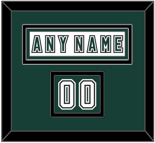 Michigan State Hockey Nameplate & Number (Shoulder) - Alternate Home White (2006-2007) - Signature Tier 2
