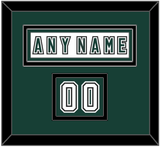 Michigan State Hockey Nameplate & Number (Shoulder) - Alternate Home White (2006-2007) - Double Mat 2