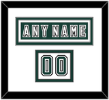 Michigan State Hockey Nameplate & Number (Shoulder) - Alternate Road Green (2006-2007) - Double Mat 1