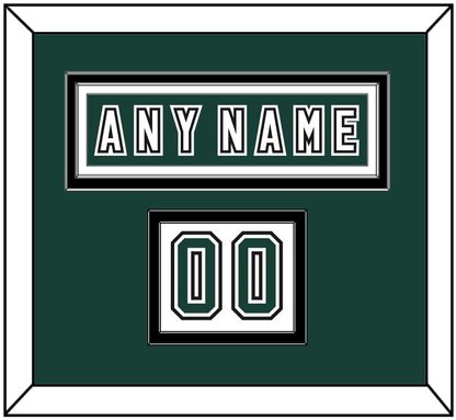 Michigan State Hockey Nameplate & Number (Shoulder) - Alternate Road Green (2006-2007) - Signature Tier 2