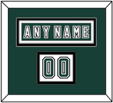 Michigan State Hockey Nameplate & Number (Shoulder) - Alternate Road Green (2006-2007) - Double Mat 2