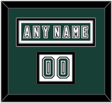 Michigan State Hockey Nameplate & Number (Shoulder) - Alternate Road Green (2006-2007) - Double Mat 2