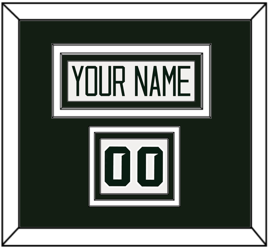 Michigan State Hockey Nameplate & Number (Shoulder) - Home White - Premier Tier 1