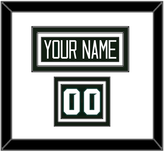 Michigan State Hockey Nameplate & Number (Shoulder) - Road Green - Premier Tier 1