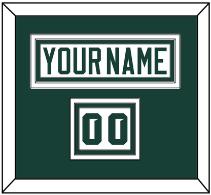 Michigan State Hockey Nameplate & Number (Shoulder) - Home White (2017-2019) - Premier Tier 1