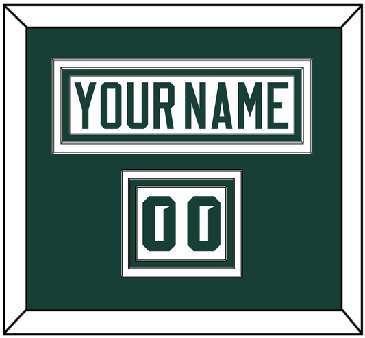 Michigan State Hockey Nameplate & Number (Shoulder) - Home White (2017-2019) - Premier Tier 1