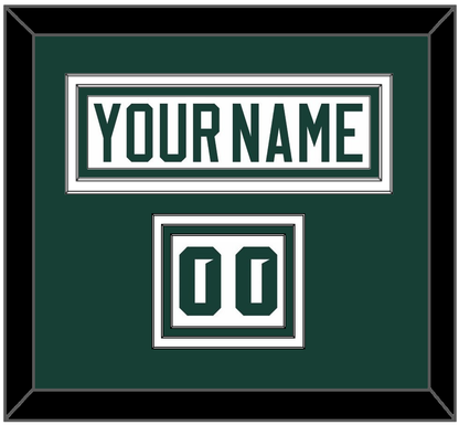 Michigan State Hockey Nameplate & Number (Shoulder) - Home White (2017-2019) - Premier Tier 1