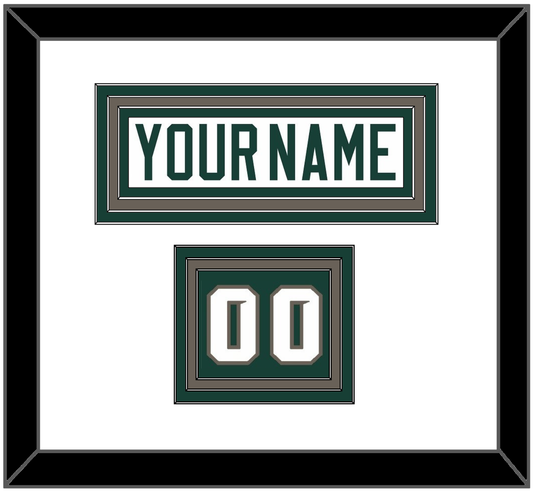 Michigan State Hockey Nameplate & Number (Shoulder) - Home White (2006-2007) - Premier Tier 1