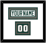 Michigan State Hockey Nameplate & Number (Shoulder) - Home White (2006-2007) - Triple Mat 1