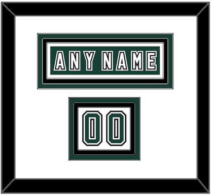 Michigan State Hockey Nameplate & Number (Shoulder) - Alternate Road Green (2006-2007) - Premier Tier 1