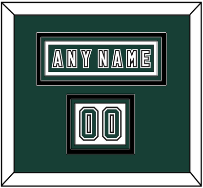 Michigan State Hockey Nameplate & Number (Shoulder) - Alternate Road Green (2006-2007) - Premier Tier 2
