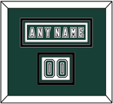 Michigan State Hockey Nameplate & Number (Shoulder) - Alternate Road Green (2006-2007) - Triple Mat 2