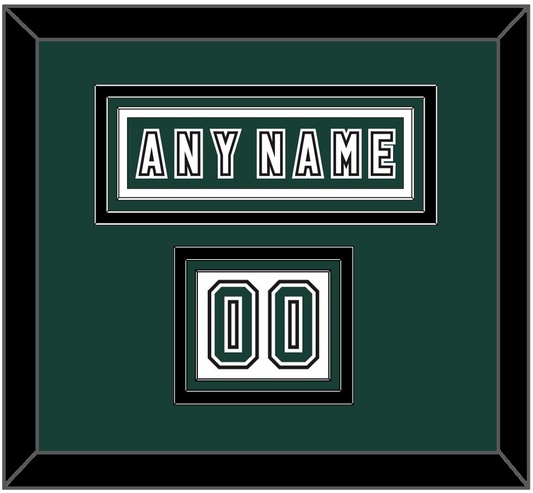 Michigan State Hockey Nameplate & Number (Shoulder) - Alternate Road Green (2006-2007) - Premier Tier 2