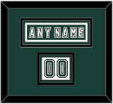 Michigan State Hockey Nameplate & Number (Shoulder) - Alternate Road Green (2006-2007) - Triple Mat 2