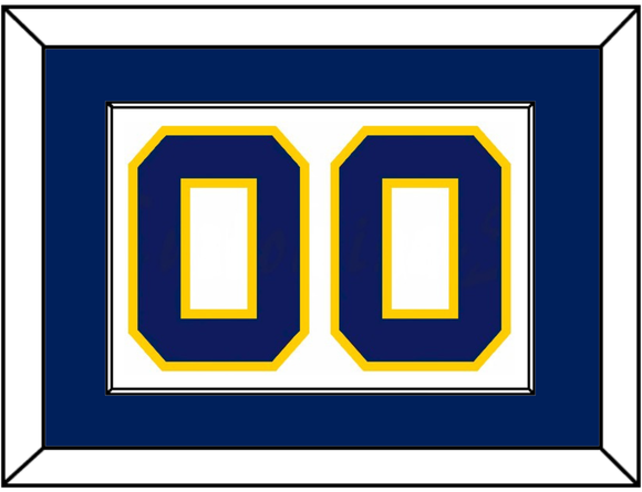 Navy Basketball Number - Home White (1983-1987) - Single Mat 1