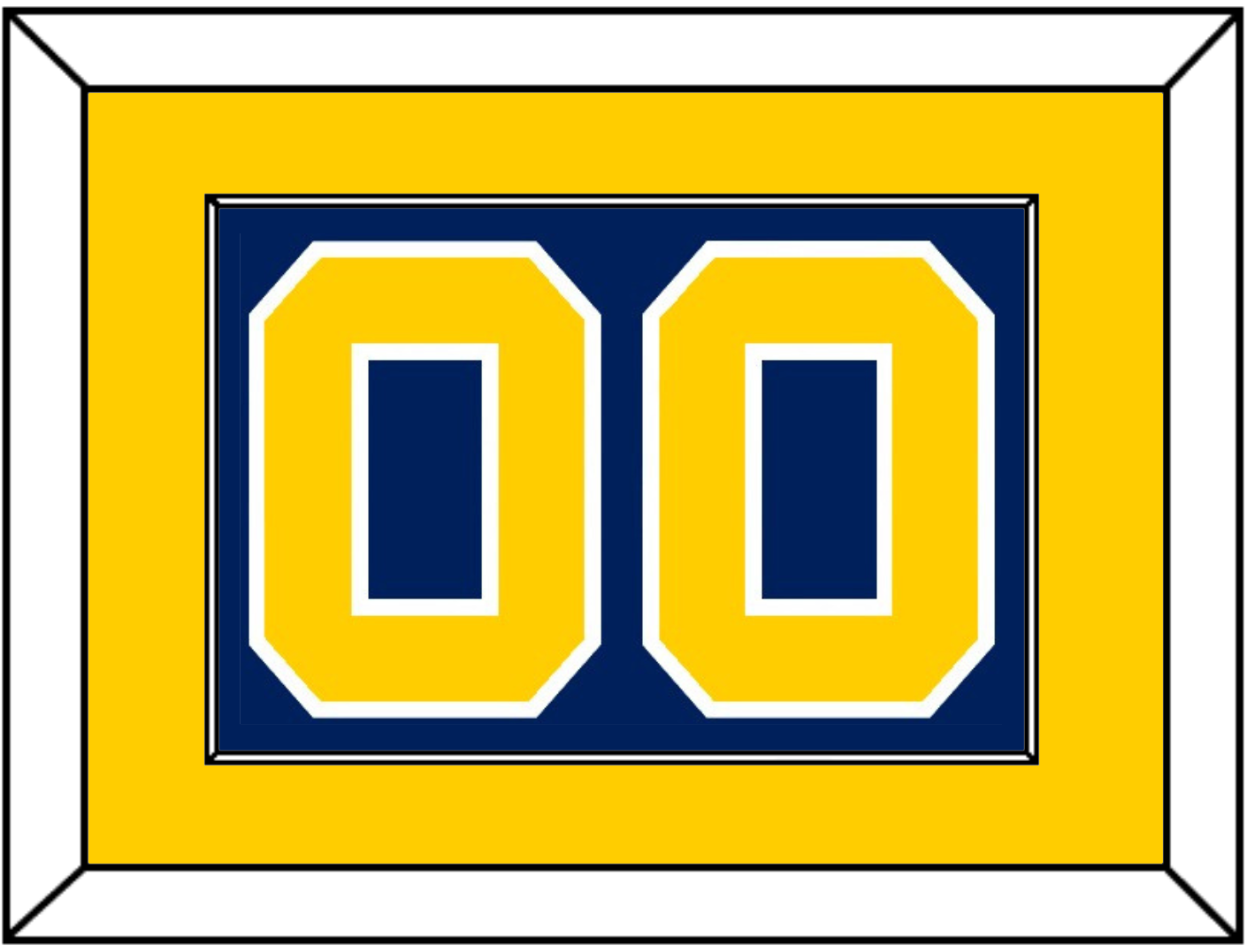 Navy Basketball Number - Road Blue (1983-1987) - Essential Tier 2
