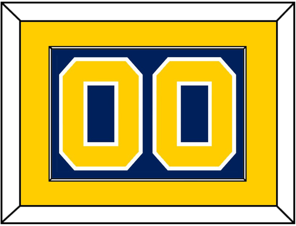 Navy Basketball Number - Road Blue (1983-1987) - Single Mat 2