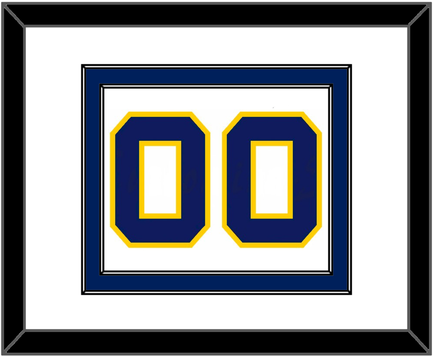 Navy Basketball Number - Home White (1983-1987) - Signature Tier 1