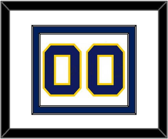 Navy Basketball Number - Home White (1983-1987) - Double Mat 1