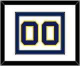 Navy Basketball Number - Home White (1983-1987) - Double Mat 1