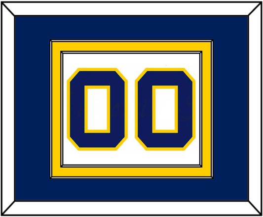 Navy Basketball Number - Home White (1983-1987) - Signature Tier 2