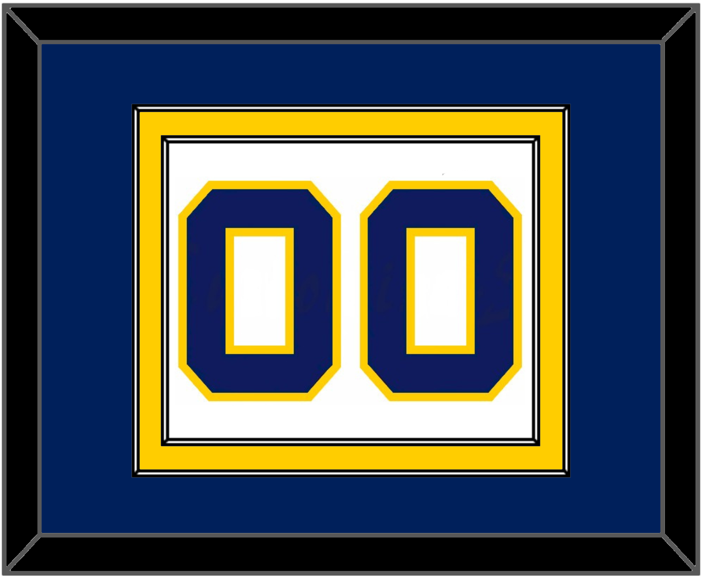 Navy Basketball Number - Home White (1983-1987) - Signature Tier 2