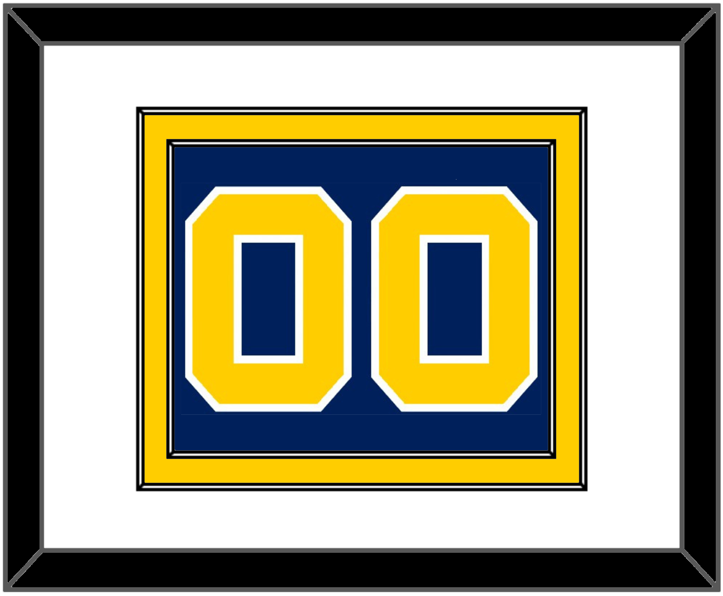 Navy Basketball Number - Road Blue (1983-1987) - Signature Tier 1