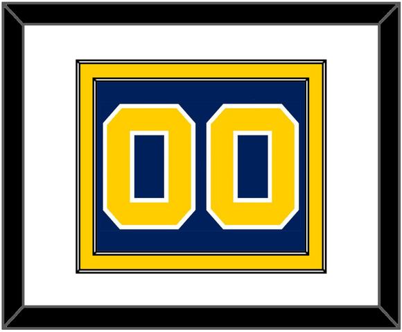 Navy Basketball Number - Road Blue (1983-1987) - Double Mat 1