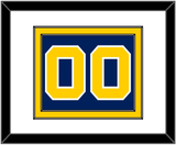 Navy Basketball Number - Road Blue (1983-1987) - Double Mat 1