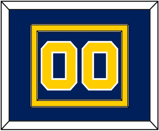 Navy Basketball Number - Road Blue (1983-1987) - Signature Tier 2