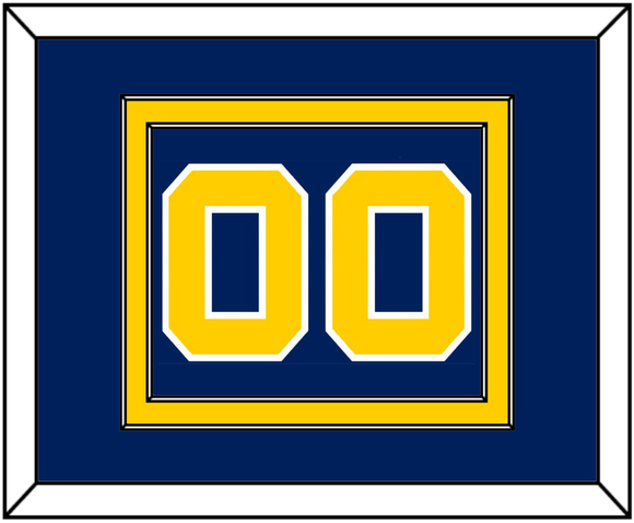 Navy Basketball Number - Road Blue (1983-1987) - Double Mat 2