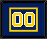 Navy Basketball Number - Road Blue (1983-1987) - Double Mat 2
